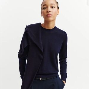 $400 Eric Bompard ROUND NECK PULLOVER 70% Cashmere 30% Silk 2Ply XL